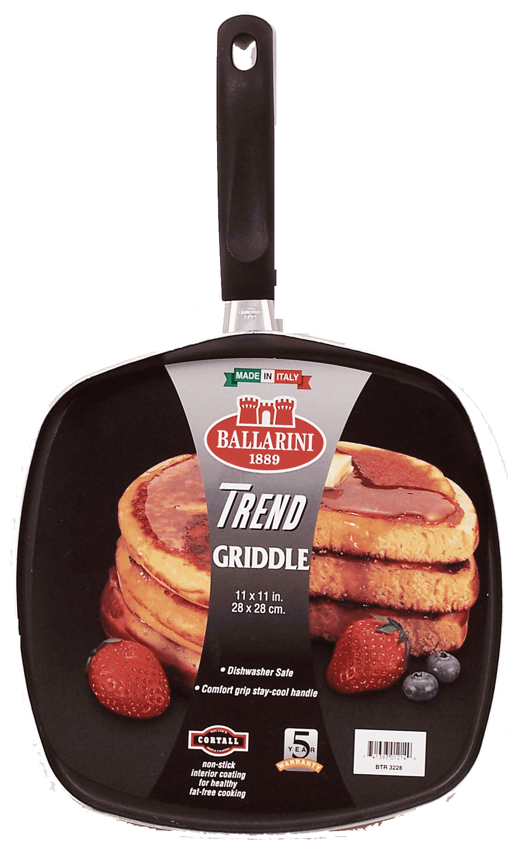 Ballarini Trend griddle pan, 11 x 11 in, dishwasher safe, comfort grip, non-stick Full-Size Picture